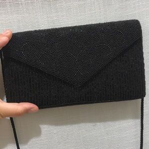 VINTAGE Valerie Stevens black beaded purse